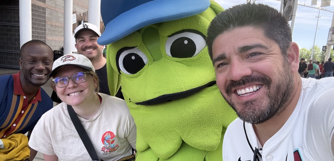 B&N group attending baseball game