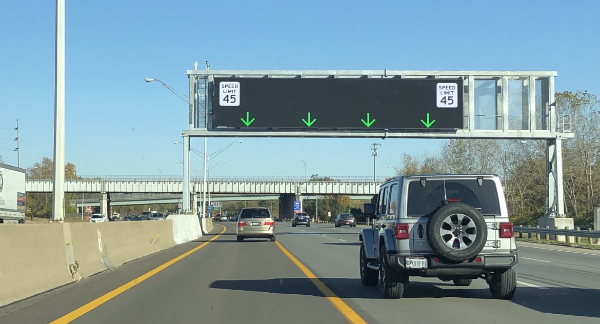 I-670/I-270 Interchange with Hard Shoulder Running