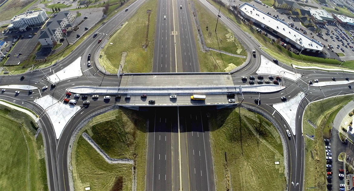 I-69 and DuPont Road Diverging Diamond Interchange