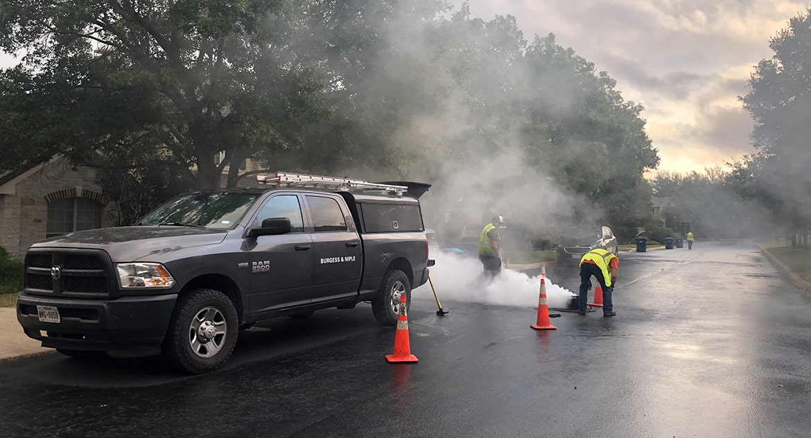 Sanitary Sewer Line Smoke Testing